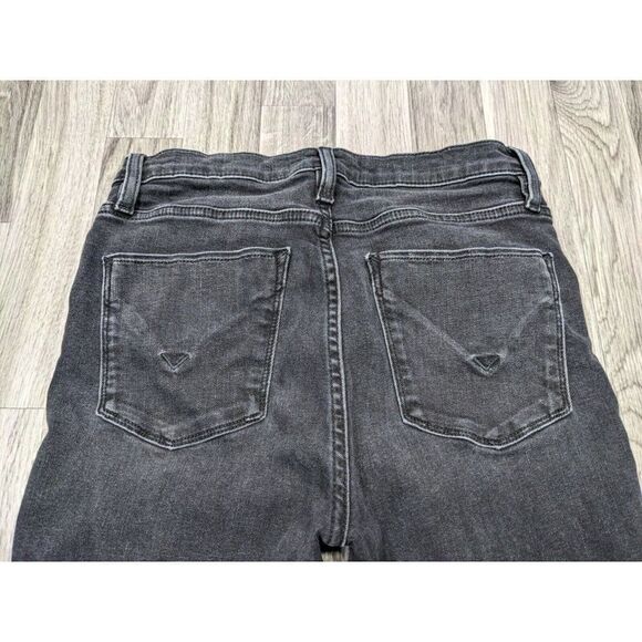 Hudson Los Angeles Womens Size 26 Barbara Super Skinny Grey Black Denim Jeans - Picture 3 of 11